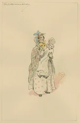 Die späte Dame und das Baby, ca. 1920er Jahre